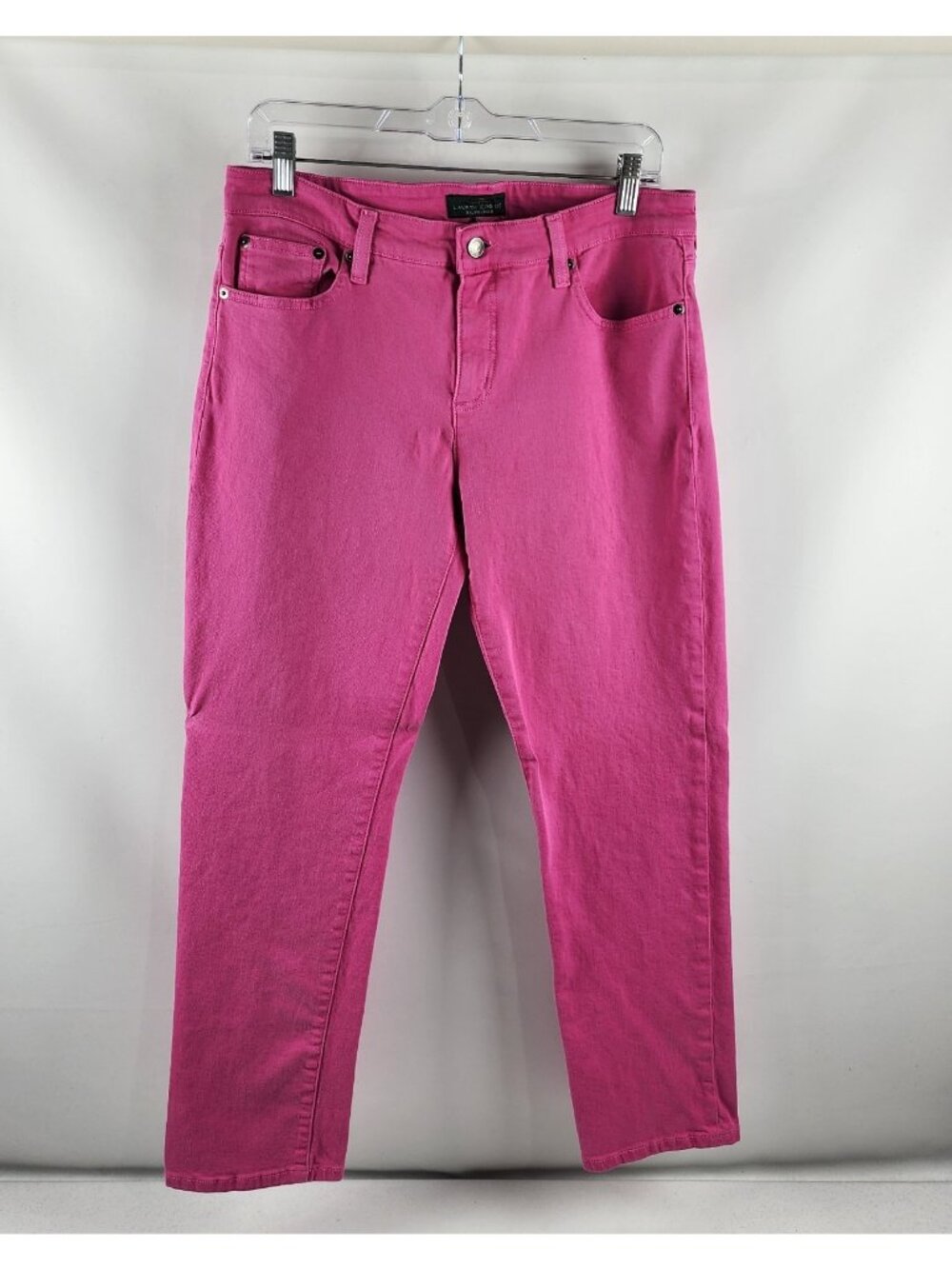 Ralph Lauren Womens Pants 12 Pink Modern Straight Leg Pants (32x28)